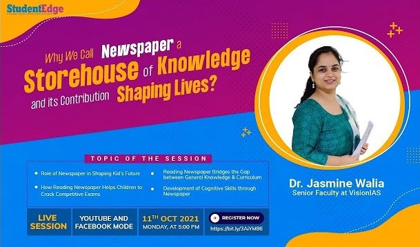 Live Session with Kids on 'Why We Call Newspaper a Storehouse of Knowledge' by StudentEdge Newspaper